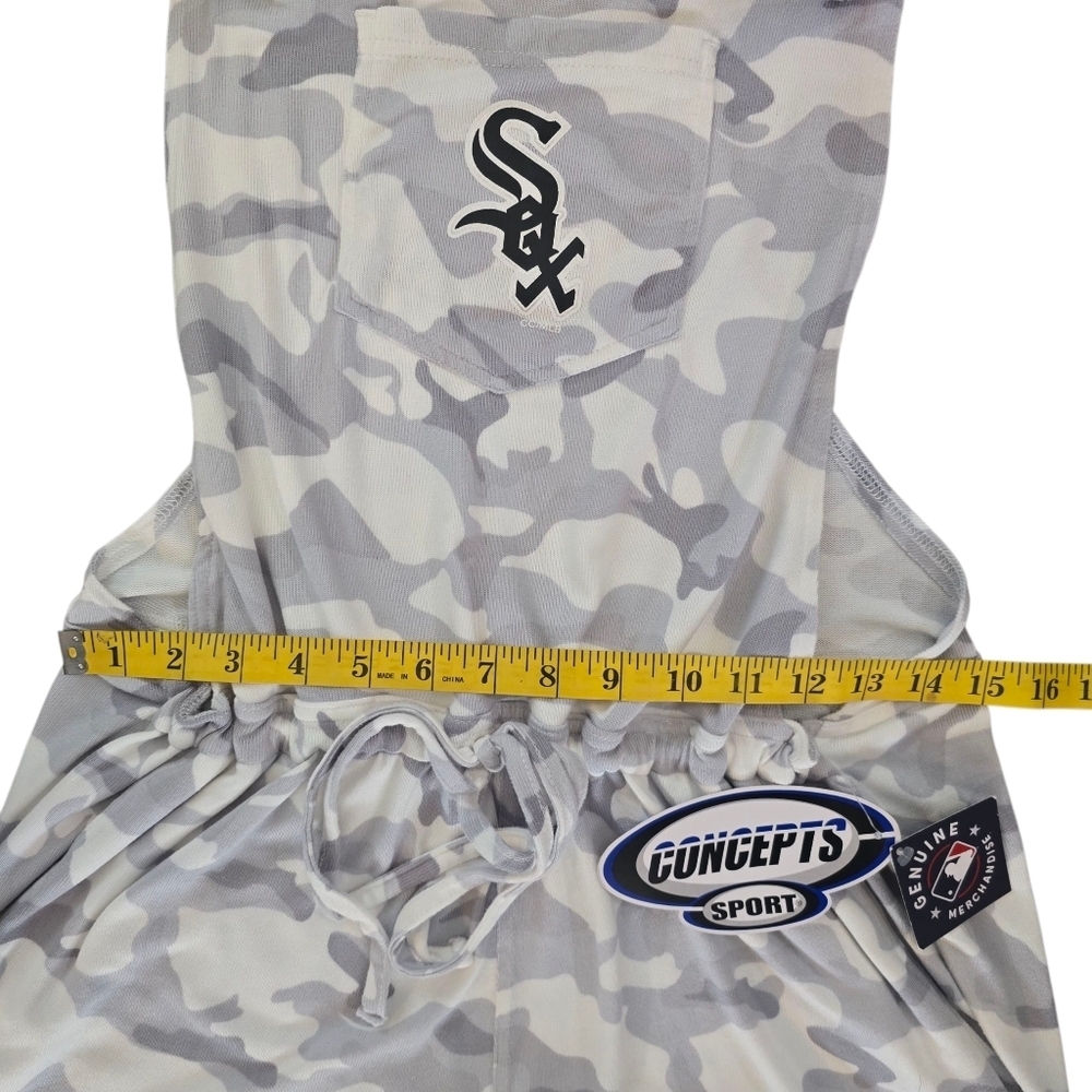 NWT Chicago White Sox Concepts Sport Women's Camo Romper Overalls Gray Large - Picture 4 of 13